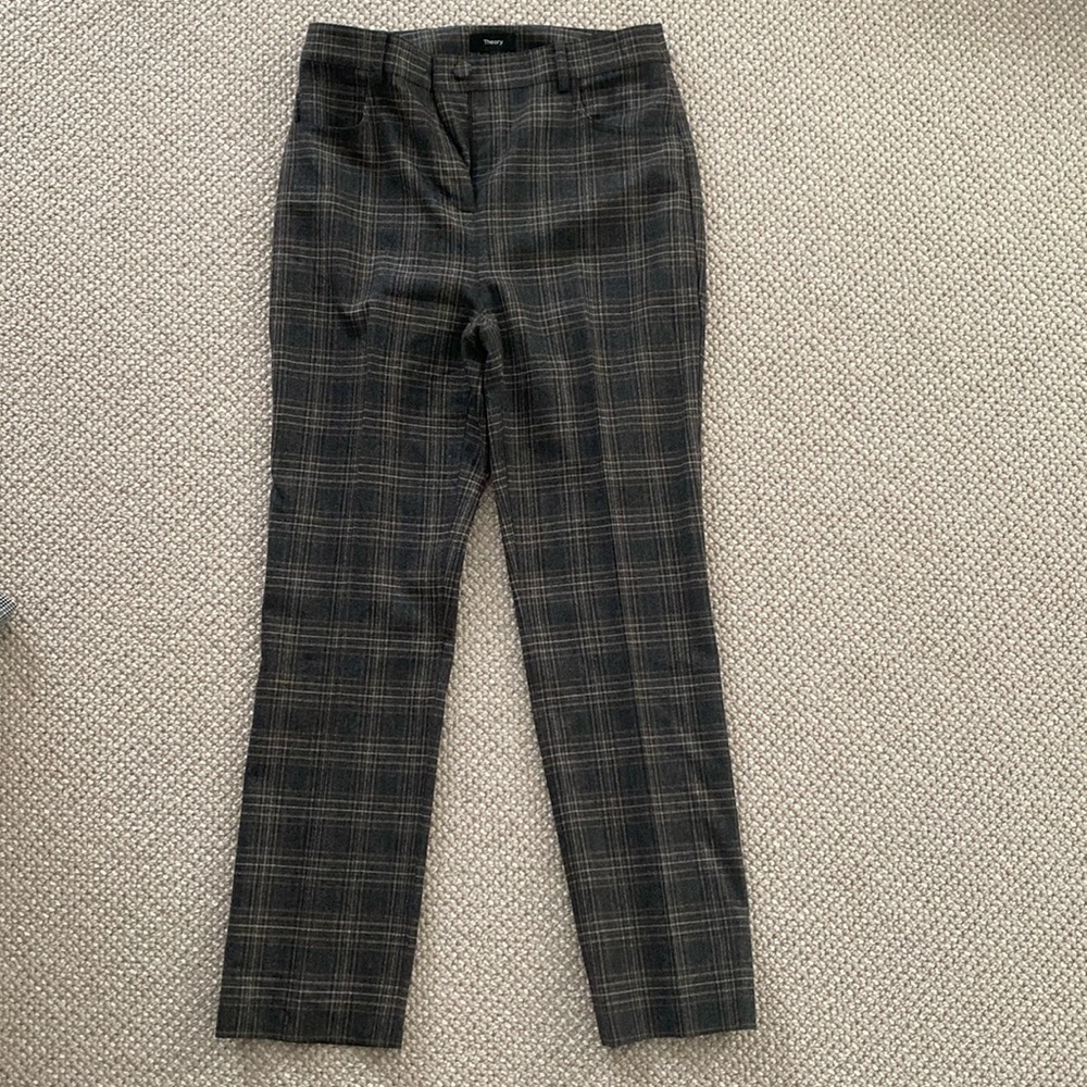 Theory plaid pant